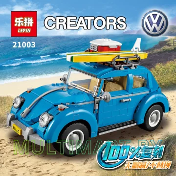Конструктор Lepin 21003 Фольксваген Жук (1193 детали) картинка 9